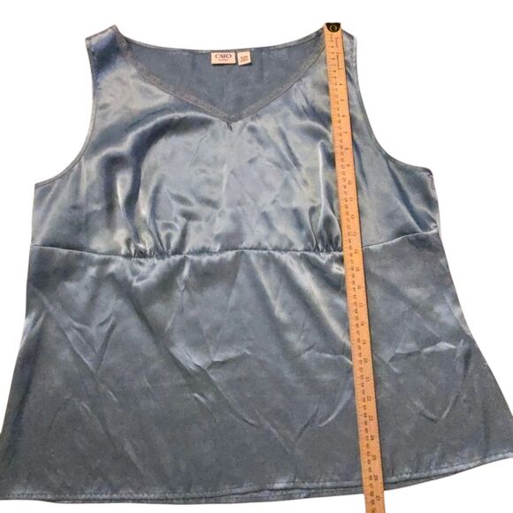 Y2K Cato Silky Baby Doll Top Size 22/24  Fairy Core Beachy Vacation Summer - Picture 7 of 8